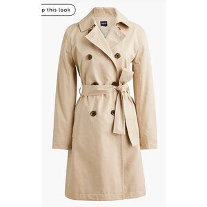 J.Crew $248 Womens Trench Coat Light Khaki Size 6 BO622